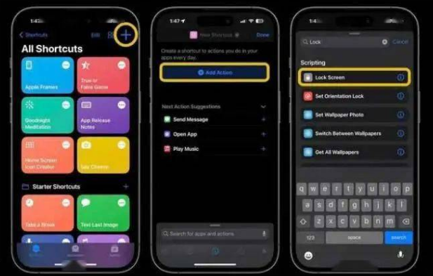 陕州苹果14锁屏维修店分享iPhone14升级iOS16.4后如何创建锁屏快捷方式 